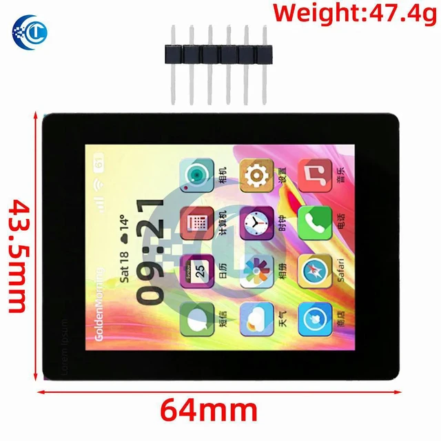 Alt view image 2 of 3 - ESP32-C3 with 2.4-inch TFT LCD screen ST7789 small screen 240x320 display with touch color screen SPI for