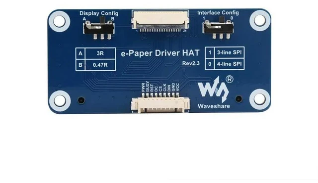Alt view image 2 of 3 - e-Paper Driver HAT,Universal e-Paper Raw Panel Driver HAT, Supports Most SPI e-Paper Raw Panels