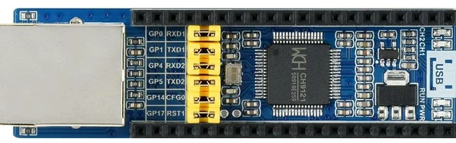 Main image of Ethernet to UART Converter for Raspberry Pi Pico 10/100M Ethernet
