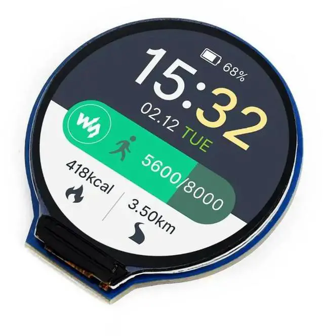 Main image of 65K RGB Colors 240*240 General 1.28inch Round LCD Display Module SPI Interface