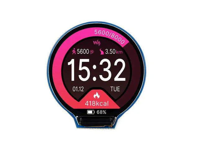 Alt view image 3 of 3 - 65K RGB Colors 240*240 General 1.28inch Round LCD Display Module SPI Interface