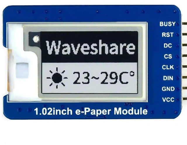 Alt view image 2 of 3 - 1.02inch E-Ink Paper Display Module Black White Dual Color 128*80 Resolution SPI Interface with Embedded Controller
