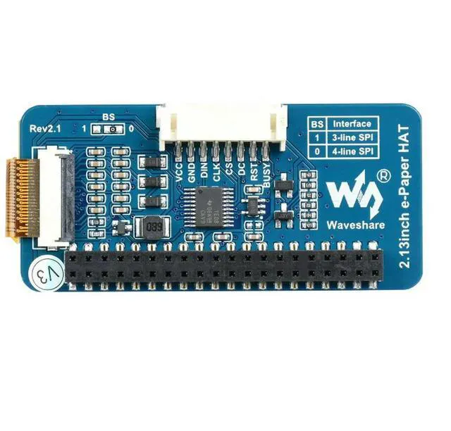 Alt view image 2 of 3 - 2.13inch e-Paper HAT,250x122,E-Ink display HAT for Raspberry Pi