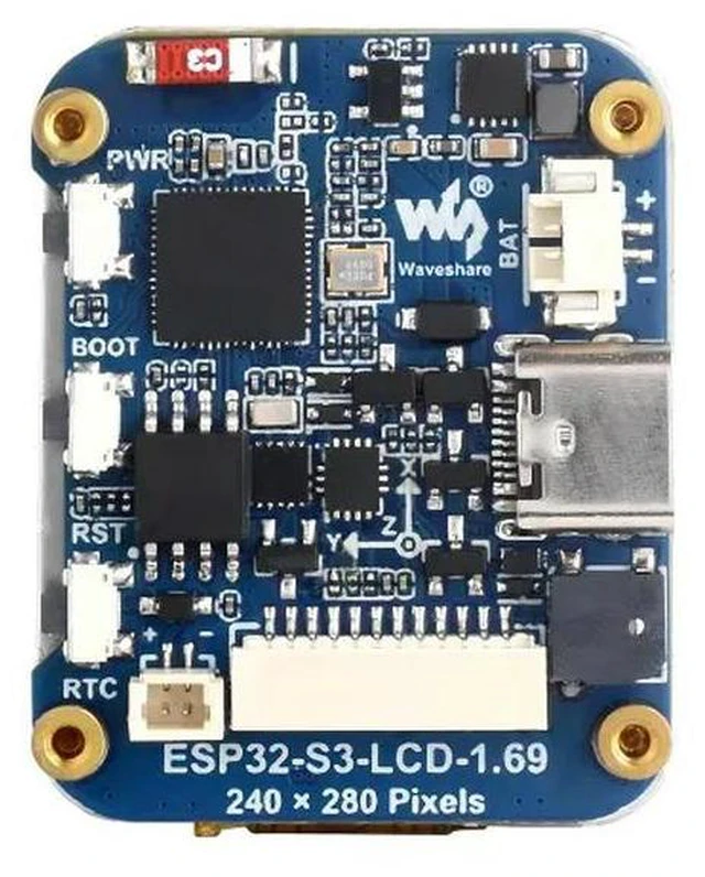 Alt view image 2 of 3 - ESP32-S3-LCD-1.69,Display Development Board, 240MHz Dual-Core Processor, 240×280 Pixels, Supports /Bluetooth