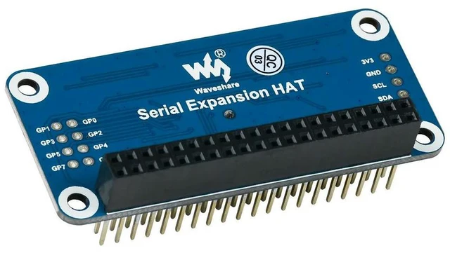 Alt view image 3 of 3 - Serial Expansion HAT for Raspberry Pi I2C Interface With 2-ch UART 8 Programmable GPIOs