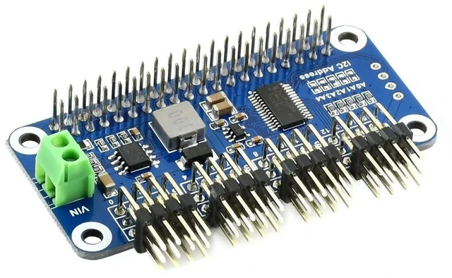 Alt view image 2 of 3 - Servo Driver HAT (B) for Raspberry Pi 16-Channel 12-bit I2C Interface Right Angle Pinheader