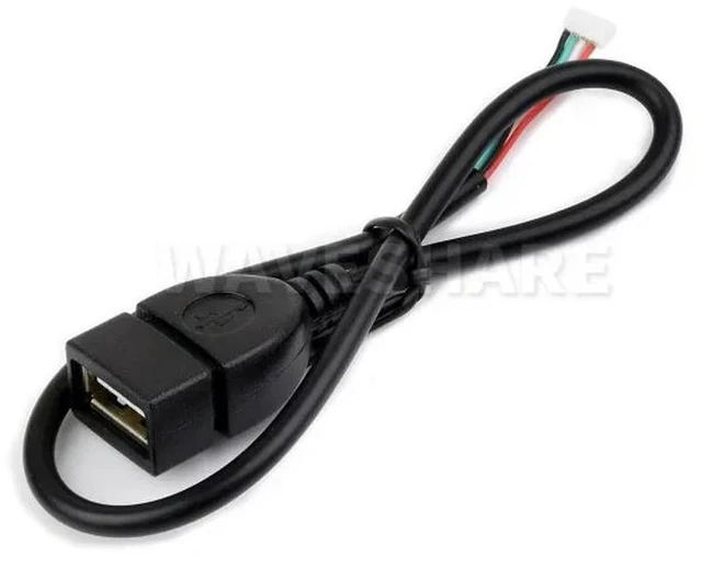 Main image of 10PCS/LOTS MX1.25 4Pin To USB Cable,USB Type-A Female Port, Approx. 30cm Total Length