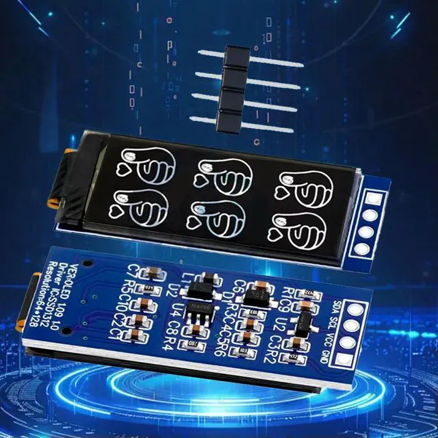 Main image of 1.09" SSD1312 64×128 OLED Screen - High-Resolution IIC-Compatible Display for