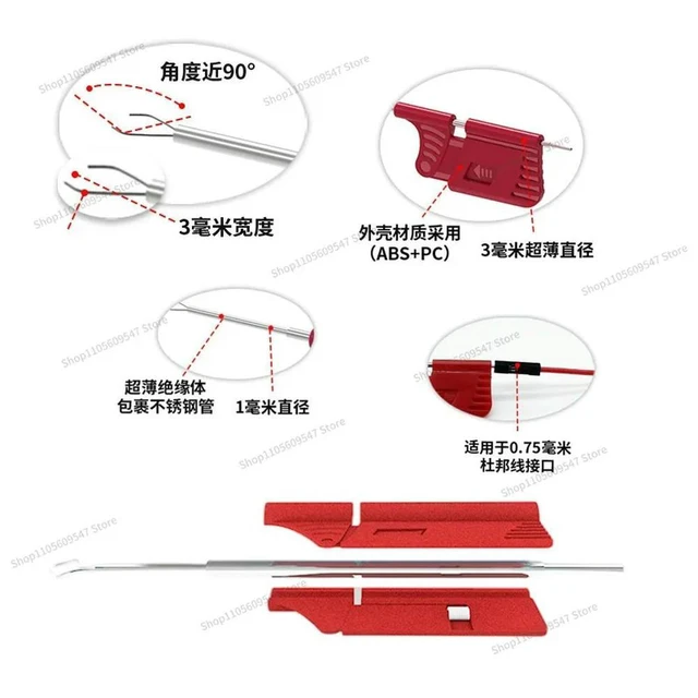 Alt view image 3 of 3 - For Chip-free Test Clip TSSOP Logic Analyzer IC Double Hook Clip BIOS Programming Fixture