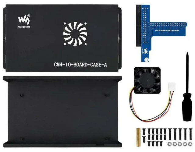 Main image of CM4-IO-BOARD-CASE-A,l Box (A) for Raspberry Pi Compute Module 4 IO Board, with Cooling Fan