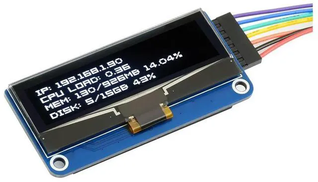Alt view image 2 of 3 - 128*32 Pixels 2.23 inch OLED display HAT SPI I2C Interface for Raspberry Pi Jetson Nano