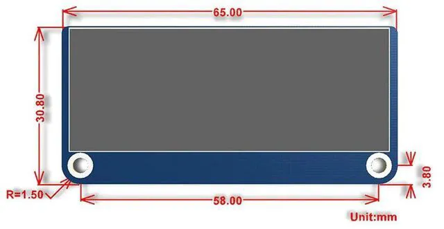 Alt view image 3 of 3 - 128*32 Pixels 2.23 inch OLED display HAT SPI I2C Interface for Raspberry Pi Jetson Nano