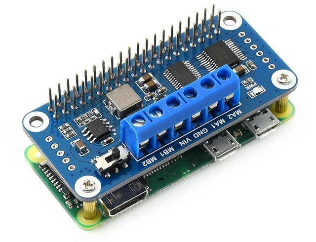 Alt view image 3 of 3 - I2C Interface Motor Driver HAT for Raspberry Pi Onboard PCA9685 Chip TB6612FNG Dual H-bridge
