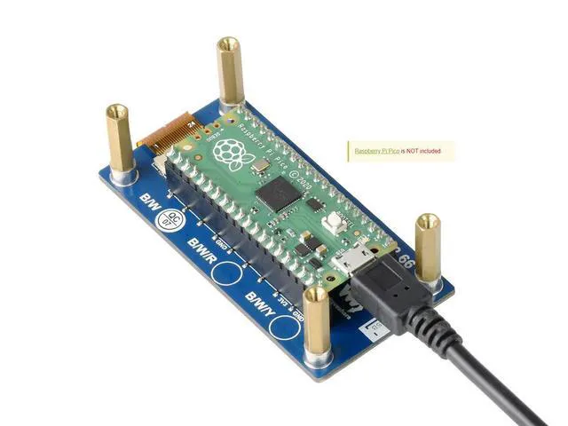 Alt view image 2 of 3 - Pico-ePaper-2.66, 2.66inch E-Paper E-Ink Display Module for Raspberry Pi Pico, 296×152, Black / White, SPI