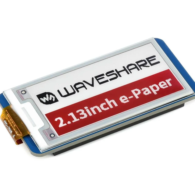 Alt view image 2 of 3 - 2.13inch EPaper E-Ink Display Module (B) for Raspberry Pi Pico 212*104 Red / Black / White SPI