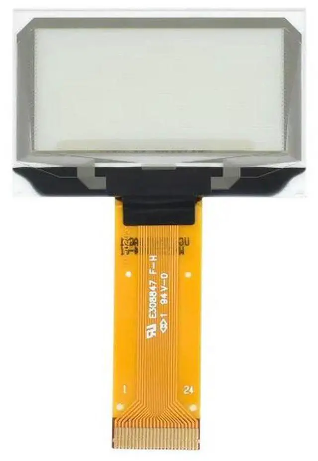 Main image of 1.51inch Transparent OLED, 128×64 Resolution, SPI/I2C Interfaces, light blue color display