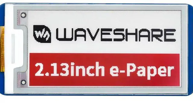 Main image of 2.13inch E-Ink Display HAT for Raspberry Pi 4B/3B+/3B/2B/Zero/Zero W/WH and Jetson Nano White Black Red Three-Color