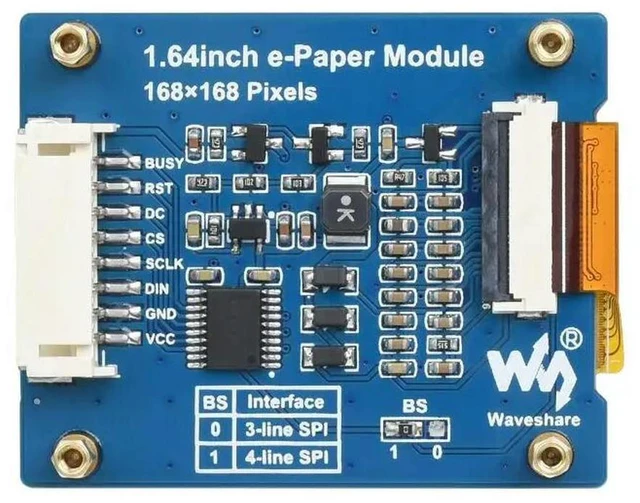 Main image of 1.64inch e-Paper Module (G),square E-Paper Module (G), 168 × 168, Red/Yellow/Black/White