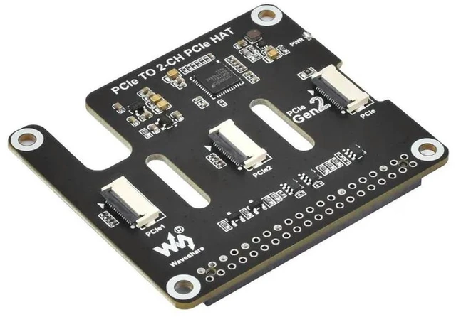 Alt view image 3 of 3 - 2-Ch PCIe FFC Adapter Board For Raspberry Pi 5,Expands 2-Ch PCIe FFC Connectors,PCIe TO 2-CH PCIe HAT,