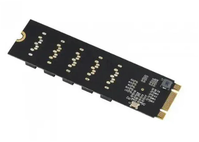 Main image of M2-SATA-5P M.2 NGFF SATA to 5-Ch SATA3 Expander, JMB575 control chip