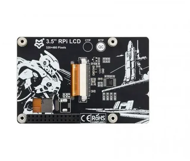 Alt view image 2 of 3 - Luckfox 3.5 RPi LCD RTP, 3.5inch Resistive Touch Display for Raspberry Pi, IPS Panel, 320×480 Resolution, 5-point Touch