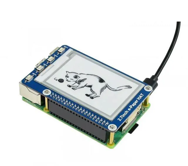 Alt view image 3 of 3 - 2.7inch e-Paper HAT,264x176,E-Ink display for Raspberry Pi