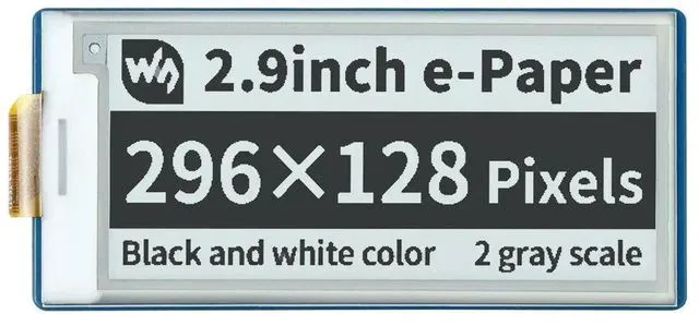Main image of Pico-ePaper-2.9,2.9inch E-Paper E-Ink Display Module for Raspberry Pi Pico