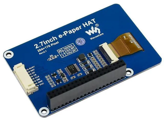 Alt view image 3 of 3 - 2.7inch E-Ink display HAT 264*176 Resolution for Raspberry Pi Electronic Shelf el