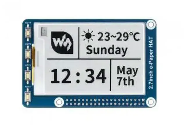 Alt view image 3 of 3 - 2.7inch e-Paper HAT 264x176,E-Ink display HAT for Raspberry Pi