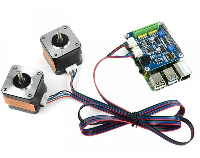 Main image of Stepper Motor HAT for Raspberry Pi, Drives Two Stepper Motors