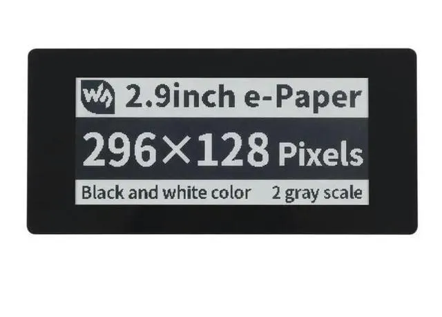 Alt view image 2 of 3 - 2.9inch Touch e-Paper HAT E-Ink Display for Raspberry Pi, 5-Points Capacitive Touch, 296×128, Black / White, SPI