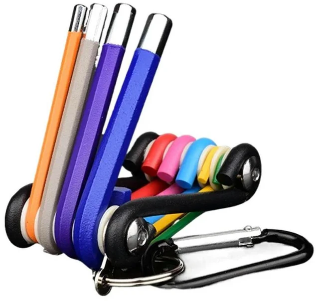 Main image of For 9-Piece Color Hexagon Wrench, Multifunctional Screwdriver Hexagon Wrench, Color Folding 2pcs