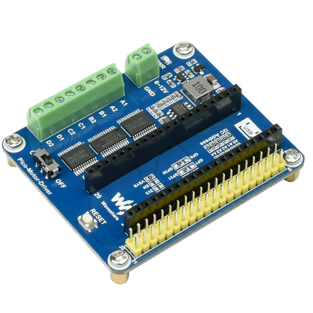 Alt view image 2 of 3 - DC Motor Driver Module for Raspberry Pi Pico Driving up to 4x DC Motors Pico-Motor-Driver