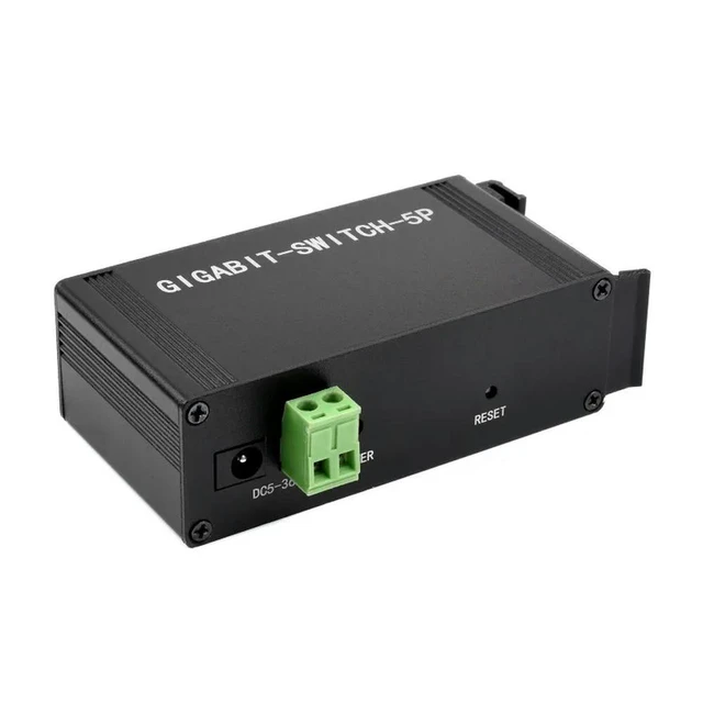 Alt view image 2 of 3 - Industrial 5P Gigabit Ethernet Switch, Full-Duplex 10/100/1000M, DIN Rail Mount
