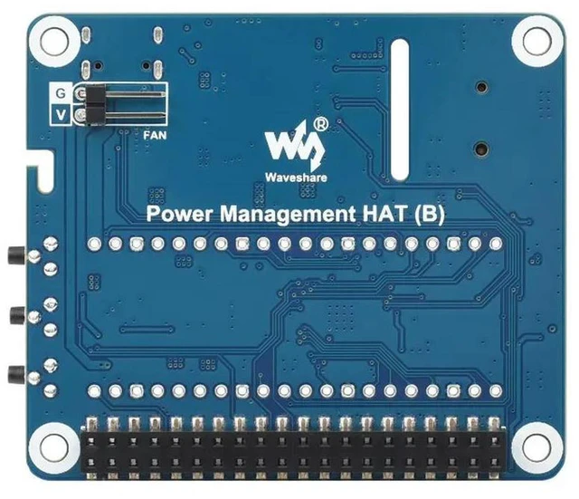 Alt view image 3 of 3 - Power Management HAT for Raspberry Pi, Supports charging And Power output at the same time, Embedded RTC and Multiple Protection