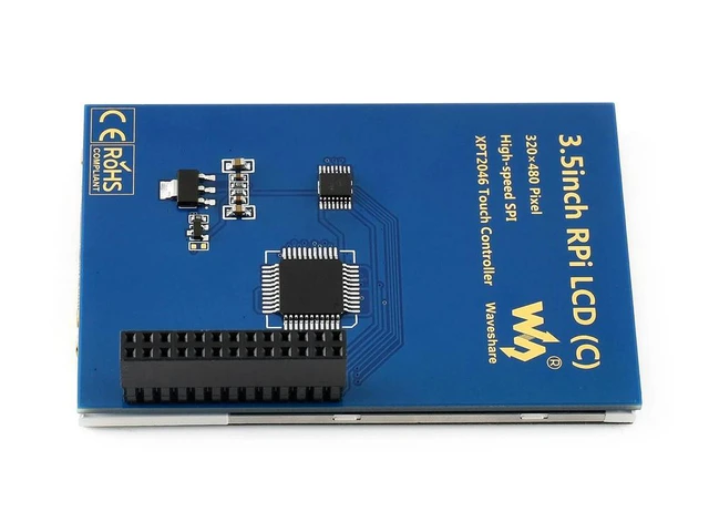 Alt view image 3 of 3 - 3.5inch Resistive Touch Display (C) for Raspberry Pi 480*320 Pixels 125MHz High Speed SPI