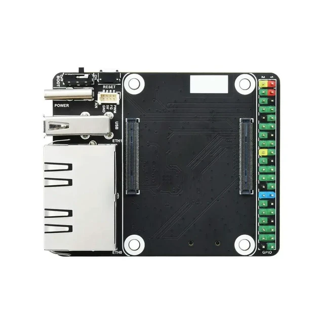 Alt view image 2 of 3 - CM4-DUAL-ETH-MINI Mini Dual Gigabit Ethernet Base Board Designed for Raspberry Pi Compute Module 4