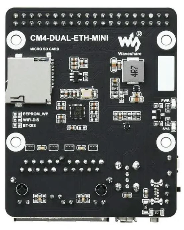 Alt view image 3 of 3 - CM4-DUAL-ETH-MINI Mini Dual Gigabit Ethernet Base Board Designed for Raspberry Pi Compute Module 4