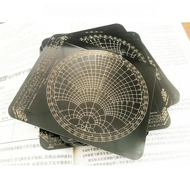 Alt view image 3 of 3 - For impedance matching table, circle chart high frequency radio frequency transmitter receives mathematical standing wave