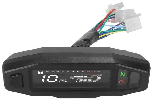 Main image of Motorcycle Instrument Modification Universal Liquid Crystal Electronic Multi-function Speedometer Rotational Speed Oil Meter