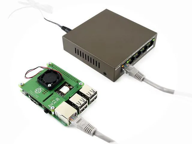 Alt view image 3 of 3 - Power over Ethernet HAT for Raspberry Pi 3B+/4B and 802.3af PoE network