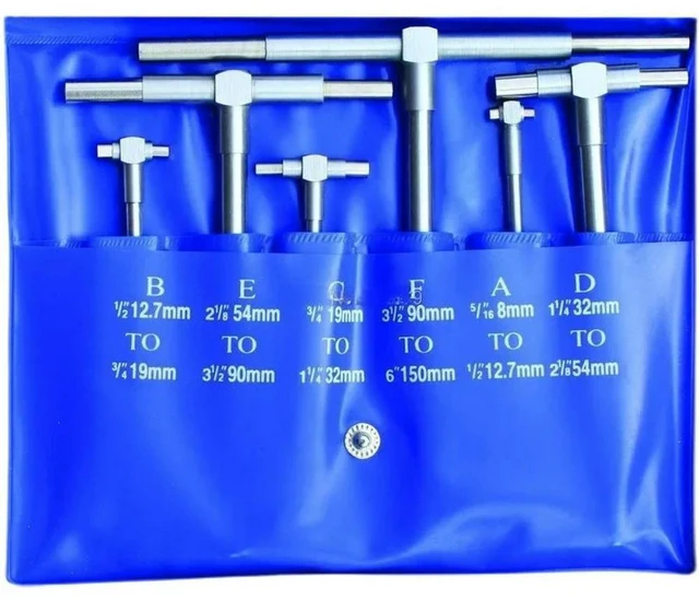Alt view image 3 of 3 - For 8-150mm Six-piece Set Square Head Inner Diameter Telescopic Gauge Adjustable Inner Diameter Gauge