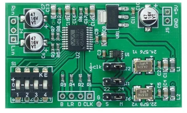Main image of For Dual Channel 24-bit ADC Data Collection Card Auxi Analog Audio To I2S Left and Right Alignment Digital Output Module