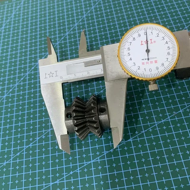 Alt view image 3 of 3 - For Inlet Wheel of Wire Stripper, Bevel Gear Anti-skid Conical Wheel V-shaped Wire Roller No. 45 Steel 10mm Standard Hole