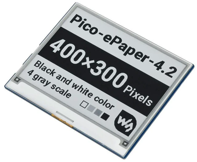 Alt view image 3 of 3 - Raspberry Pi Pico 4 Grayscale SPI 4.2 Inch E Paper E ink Display Module Expansion Module
