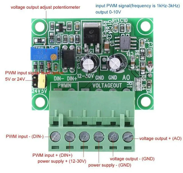 Alt view image 3 of 3 - For PWM To 0-10V Modules, Digital To Analog Modules, PLC Industrial Interface Conversion Modules