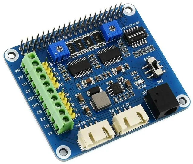 Main image of Stepper Motor HAT for Raspberry Pi Drives Two Stepper Motors Up To 1/32 Microstepping