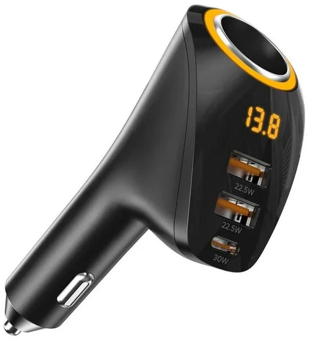Alt view image 3 of 3 - For car chargers, 75W high-power one-to-one and triple car digital display