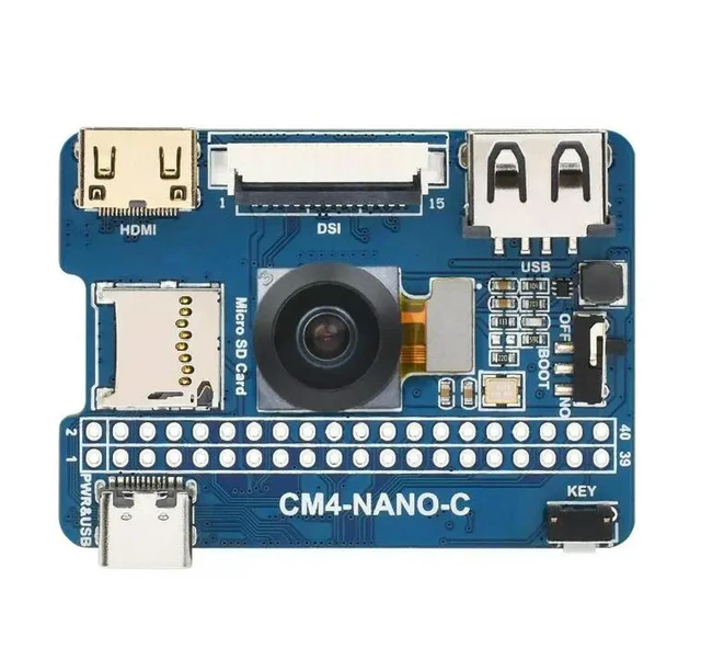 Alt view image 3 of 3 - CM4-NANO-C,Nano Base Board (C) for Raspberry Pi Compute Module 4, Same Size as the CM4, Onboard 8MP Camera