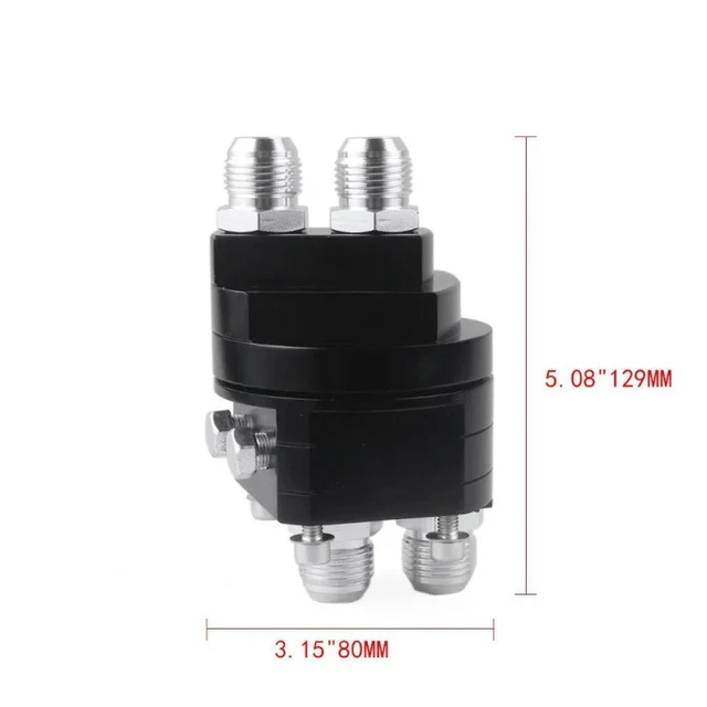 Alt view image 2 of 3 - For Automobile Modification Accessories 2-in-1 Split Oil Cake, Oil Temperature,Pressure Gauge, Cooler, l Adapter AN10